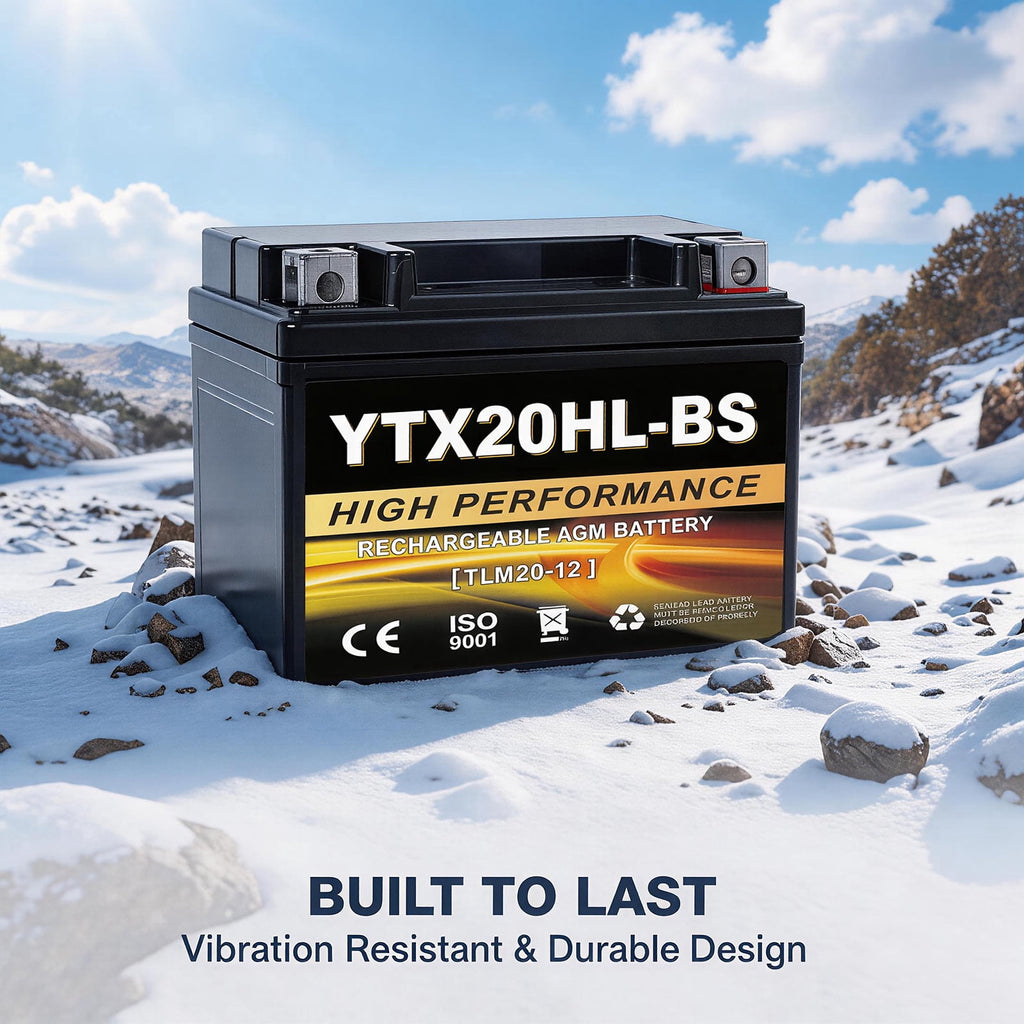 Anlibatt YTX20HL-BS Motorcycle Battery 12V 18Ah 300CCA Rechargeable Sealed Batteries Powersport Replacement for ATV, Scooter, Jet ski, Dirt Bike