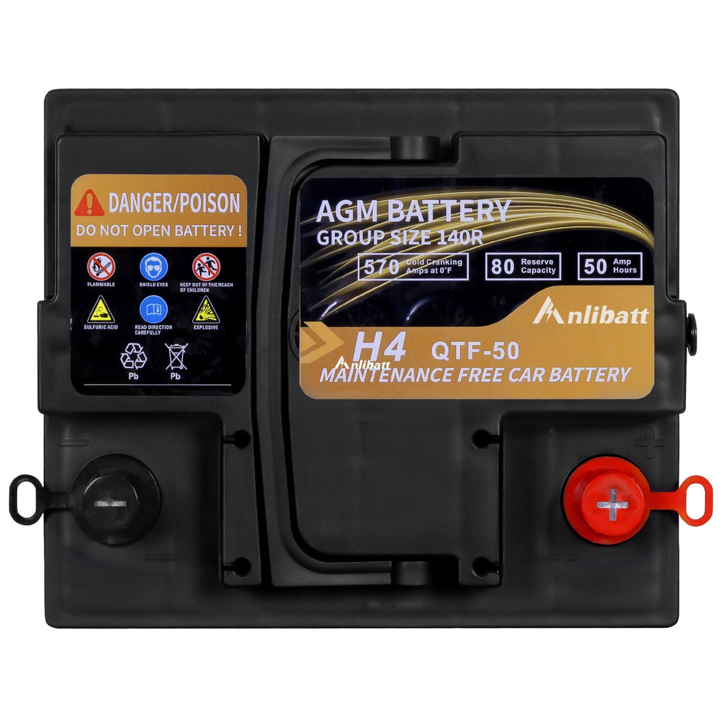 Anlibatt Platinum AGM Group 49 Battery, 12 Volt Rechargeable Automotive Batteries for Car, H8 900CCA 95Ah 160RC
