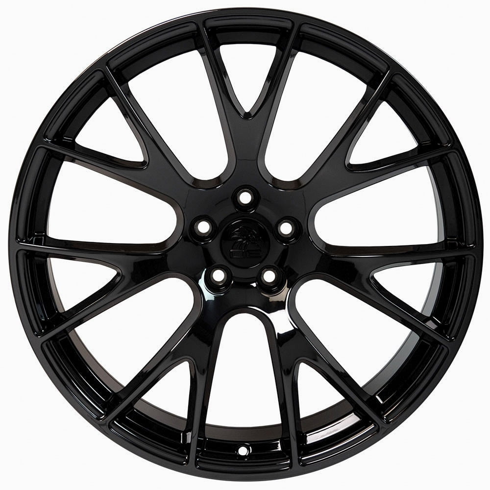 OE Wheels DG15 20 Inch Rim Fits Hellcat Style 5x115 20x9 Gloss Black - Hollander 2528 (1)