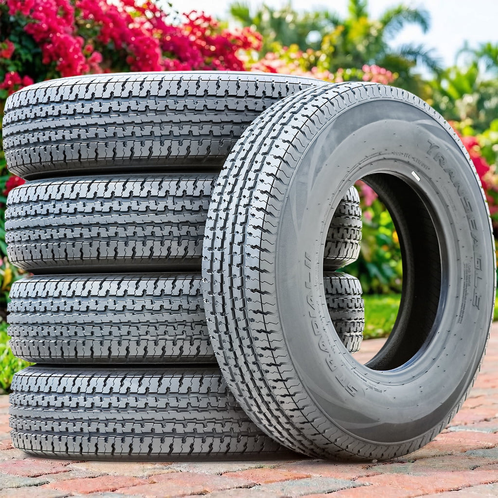 Set of 4 Transeagle ST Radial II Steel Belted ST235/80R16 235/80R16 126/122L F 12 Ply Trailer Tires