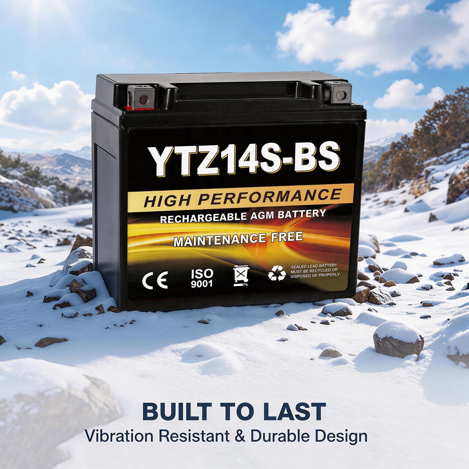 Anlibatt YTX20HL-BS Motorcycle Battery 12V 18Ah 300CCA Rechargeable Sealed Batteries Powersport Replacement for ATV, Scooter, Jet ski, Dirt Bike