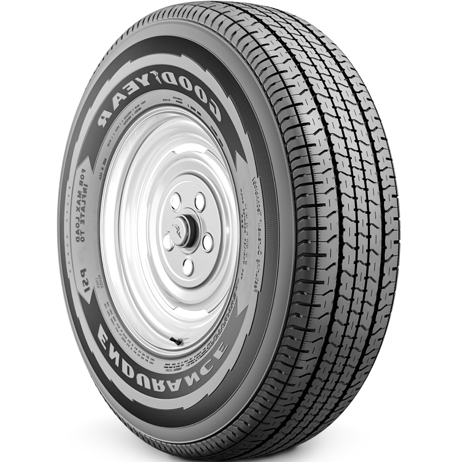 Set of 4 Goodyear Endurance ST225/75R15 225/75R15 117/112N E 10 Ply Trailer Tires