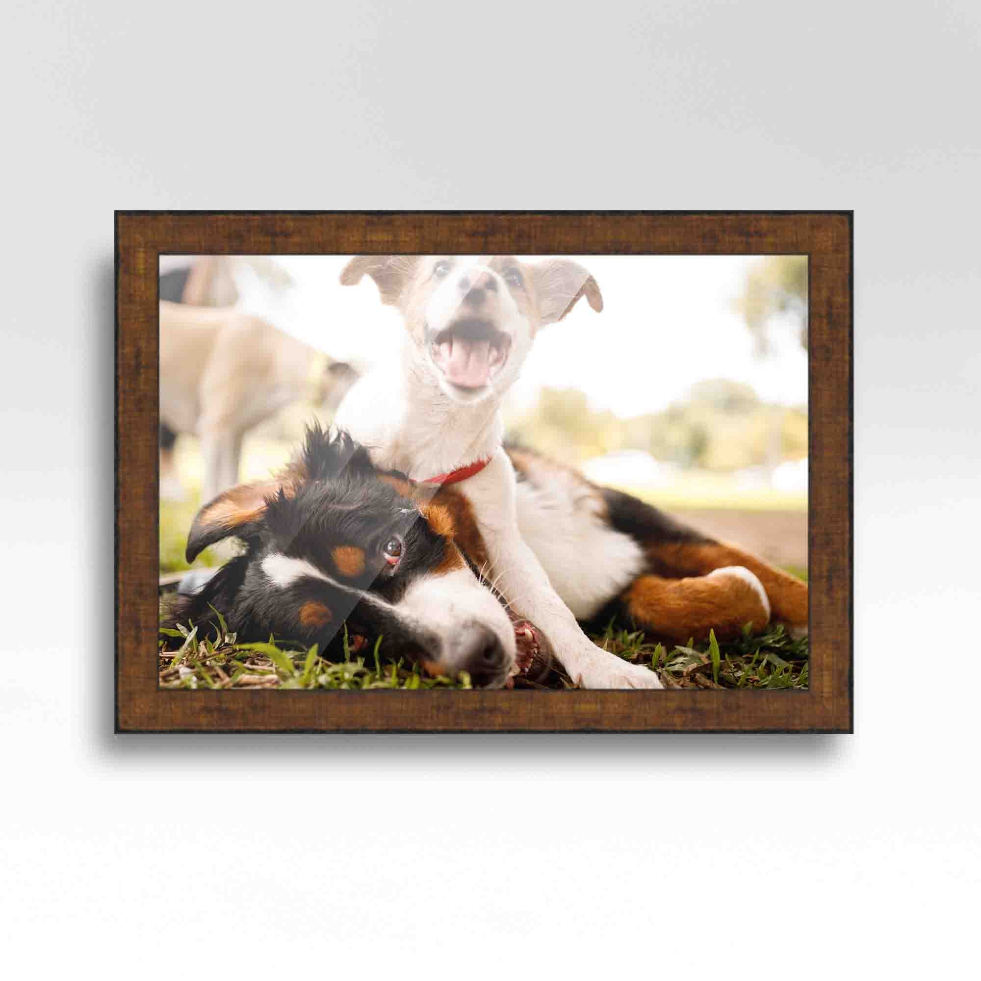 40x28 Bronze Brown Real Wood Picture Frame Width 1.25 inches | Interior Frame Depth 0.75 inches |