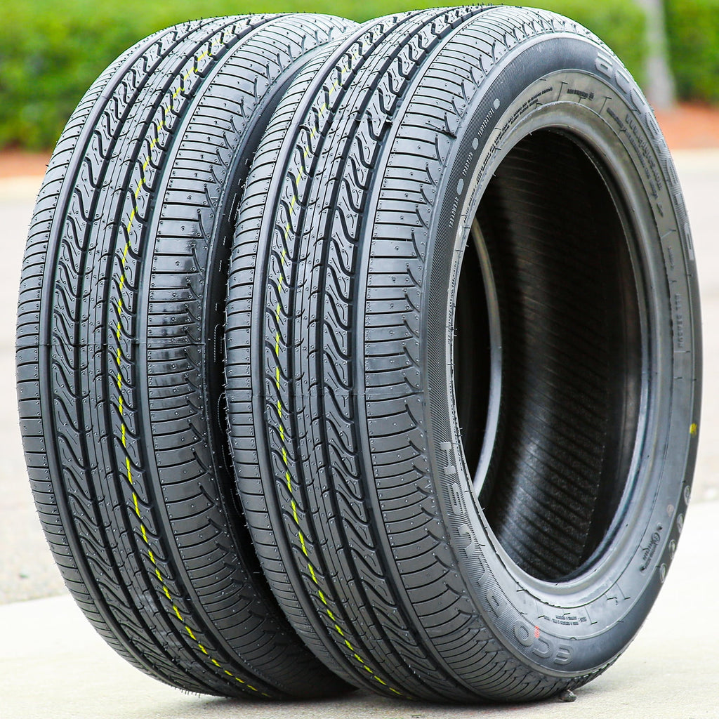 Set of 4 (FOUR) Accelera Eco Plush 185/60R15 84H A/S All Season Tires Fits: 2011-19 Ford Fiesta SE, 2001-02 Dodge Neon ACR