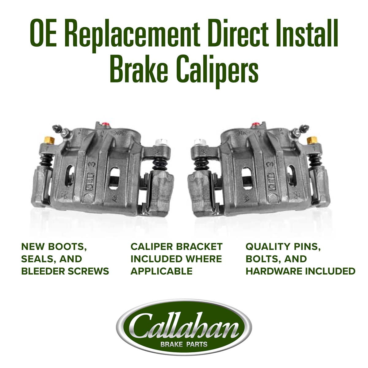 Callahan Brake Parts Brake Kit for Jeep Liberty 2003-2007 Front and Rear Replacement Brake Rotors with Ceramic Brake Pads and Brake Calipers EBYK027586