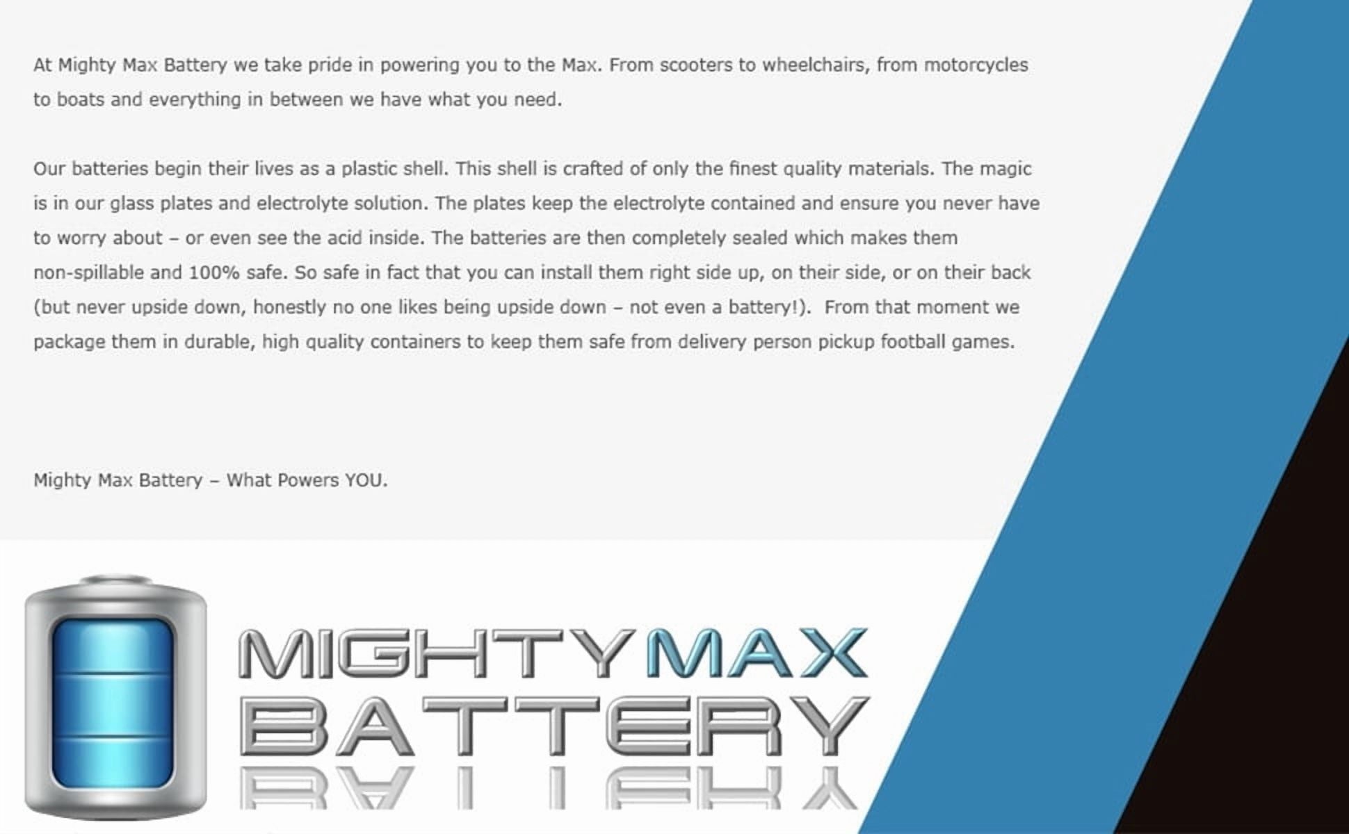 ML-U1 12V 200CCA Battery Replacement for Golf Cart