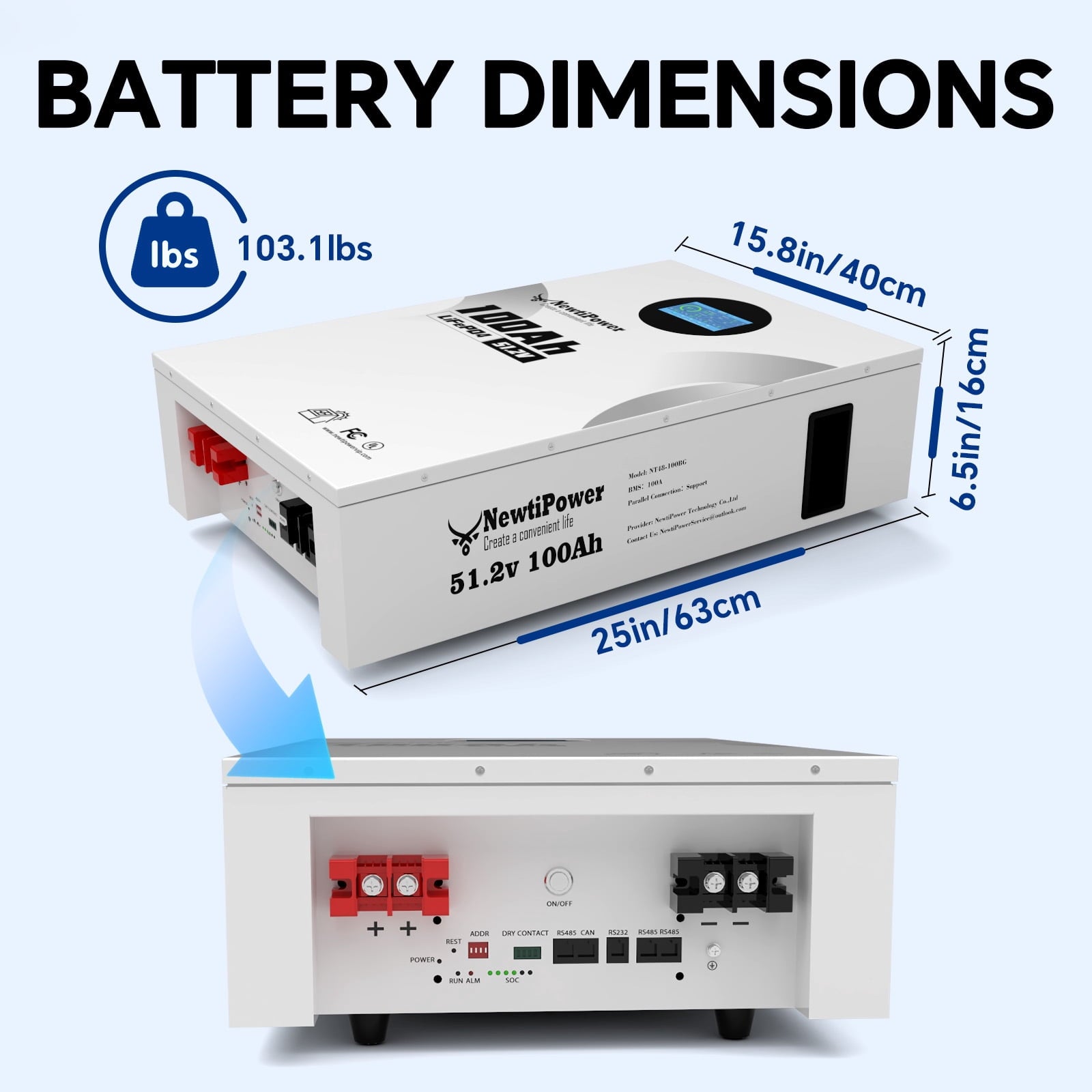 48V 135Ah 5.12KW Server Rack Lithium LiFePO4 Battery with Monitor&200A BMS Grade A Cells, Supports CAN/RS232/RS485,10000+ Cycles,Perfect for RV,Home Storage,Solar Power System