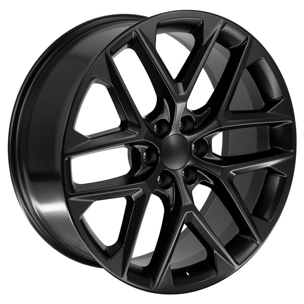 OE Wheels CV62 24 Inch Rim Fits Silverado 1500 Style 6x139.7 24x10 Satin Black - Hollander 14078 (1)