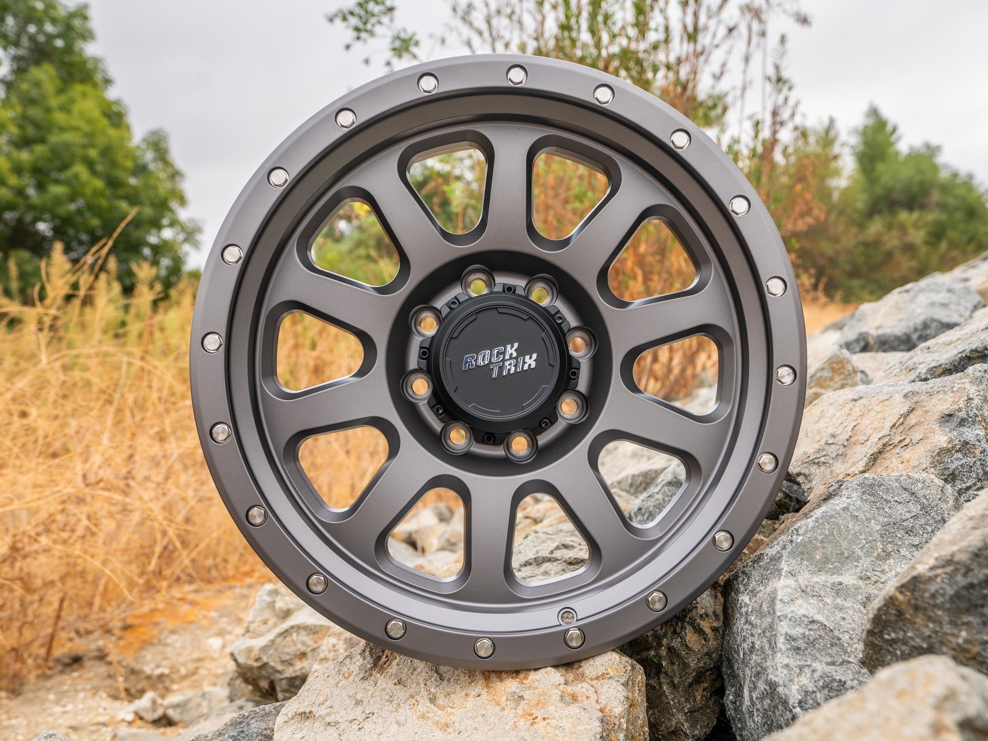RockTrix RT111 18 inch Wheel 8x170 Compatible with Ford 1999+ F250 F350, 18x9 (-12 Offset, 4.5 Backspace), Black, Also fits 2000-2005 Excursion F-250 F-350 Super Duty