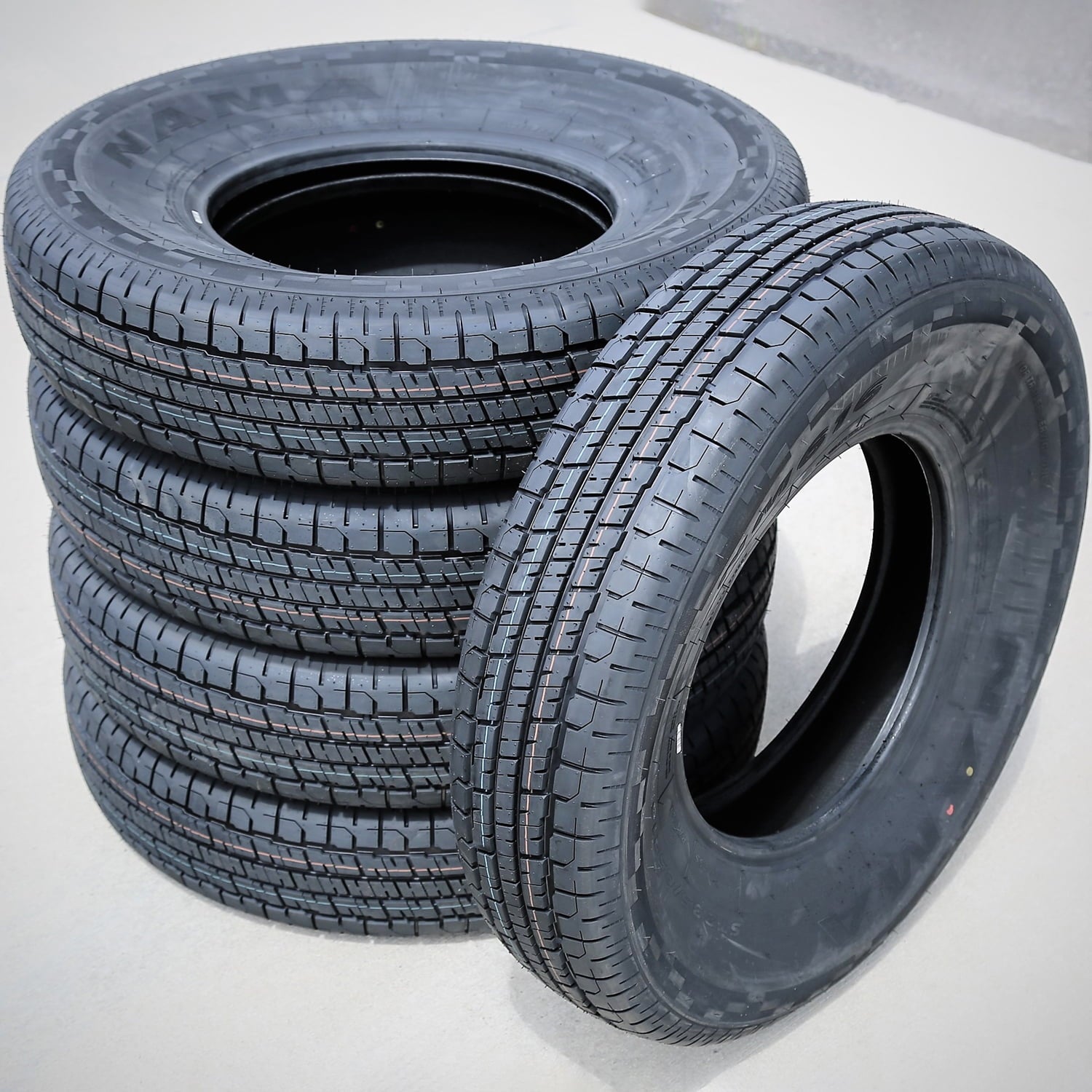 Set of 4 (FOUR) Nama NM616 Semi-Steel ST 205/75R14 Load D 8 Ply Trailer Tires