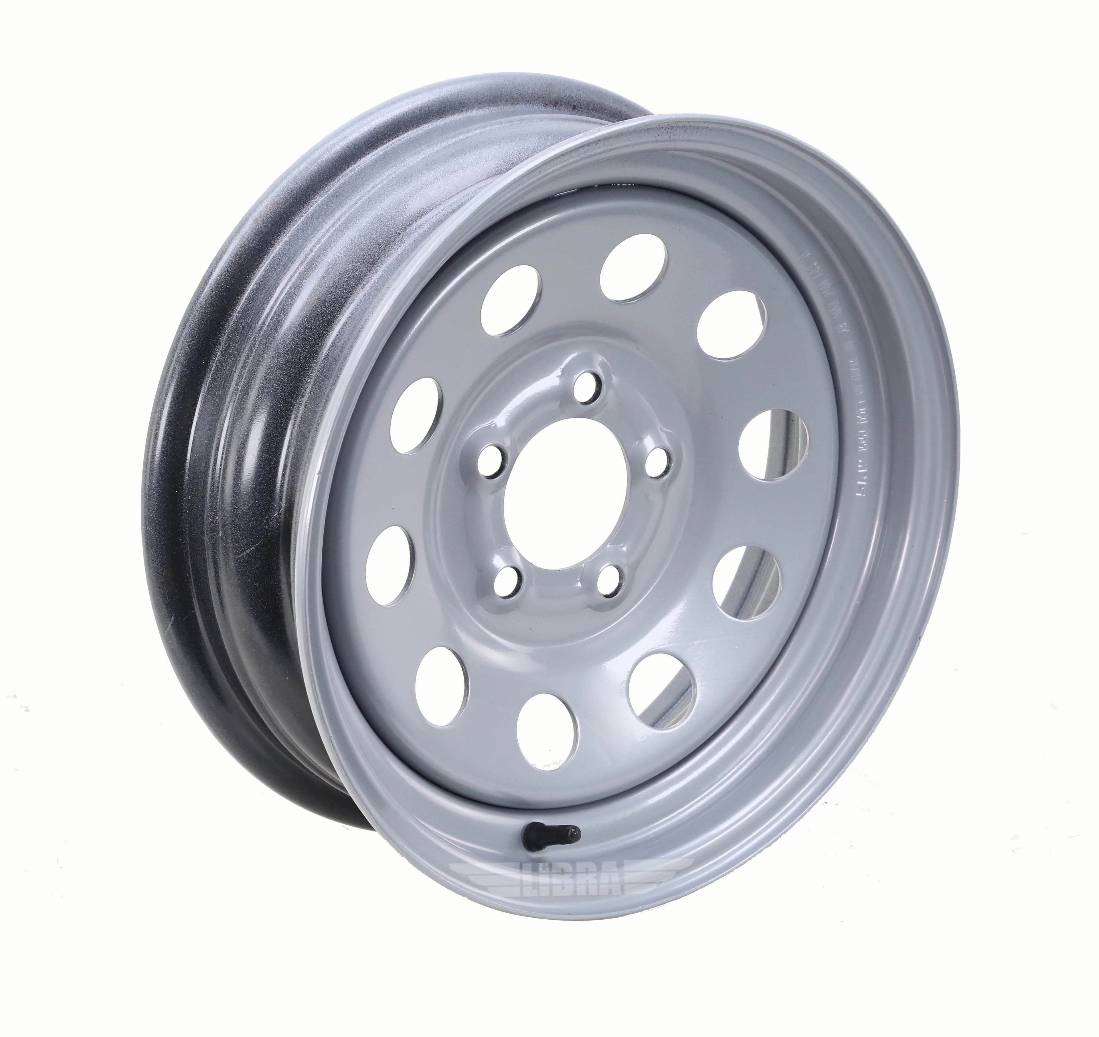 Winda Trailer Tire Wheel Assembly ST205/75R15 8-Ply D 107L 5 Lug on 5 PCD Silver Mod Rim, SET 2