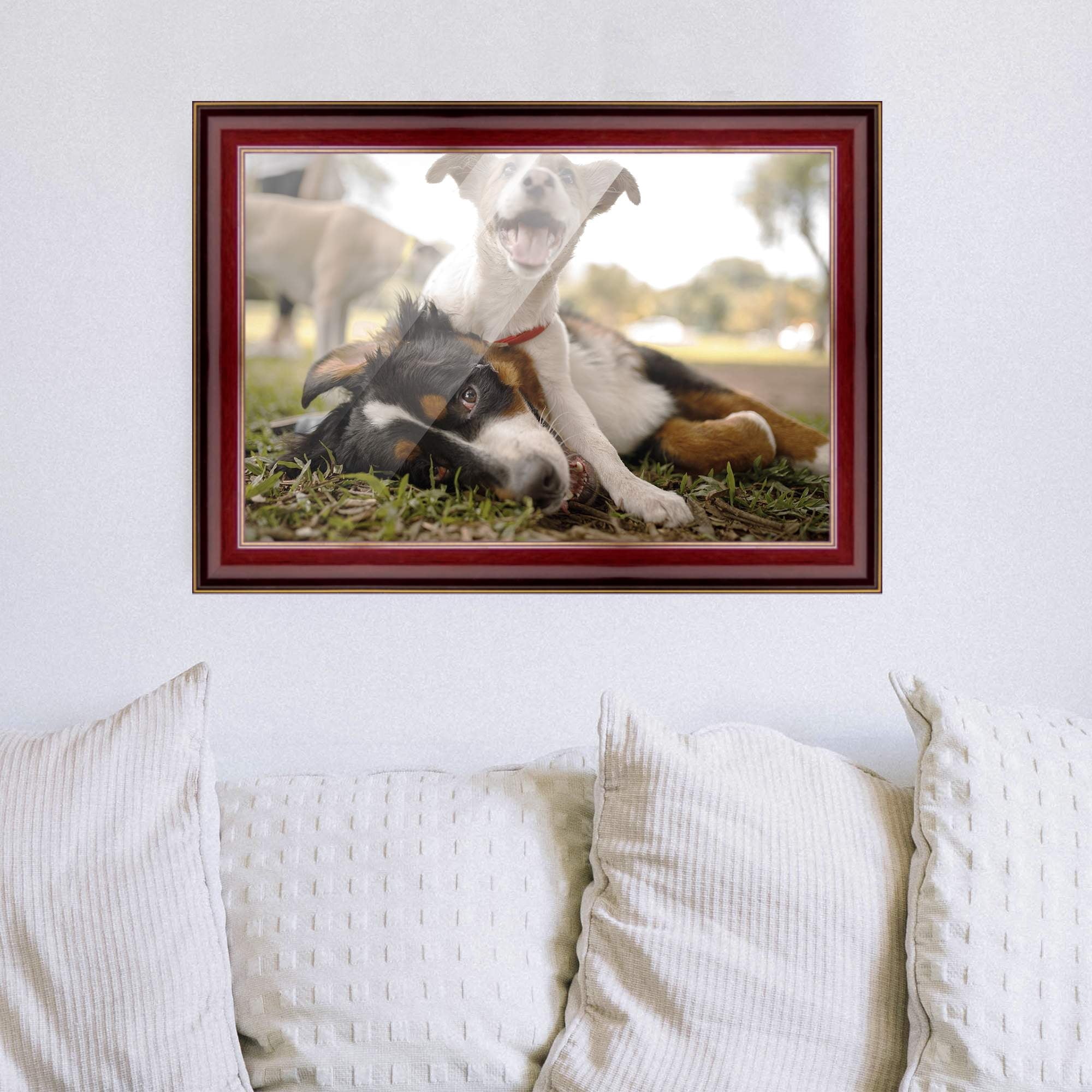 40x28 Bronze Brown Real Wood Picture Frame Width 1.25 inches | Interior Frame Depth 0.75 inches |