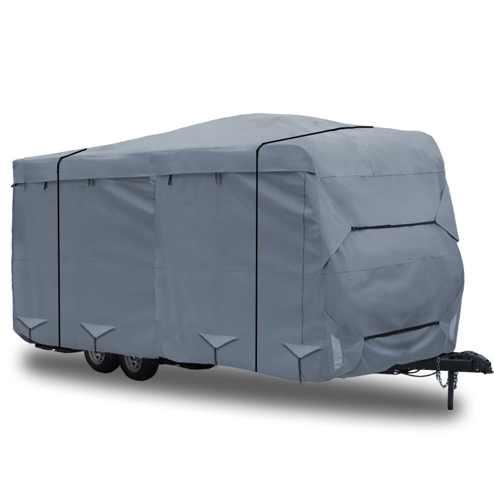 GEARFLAG 5th Wheel RV Cover 5 Layers top fits 24' - 26' with Reinforced Windproof Side-Straps Anti-UV Water-Resistance Heavy Duty for Motorhome Camper