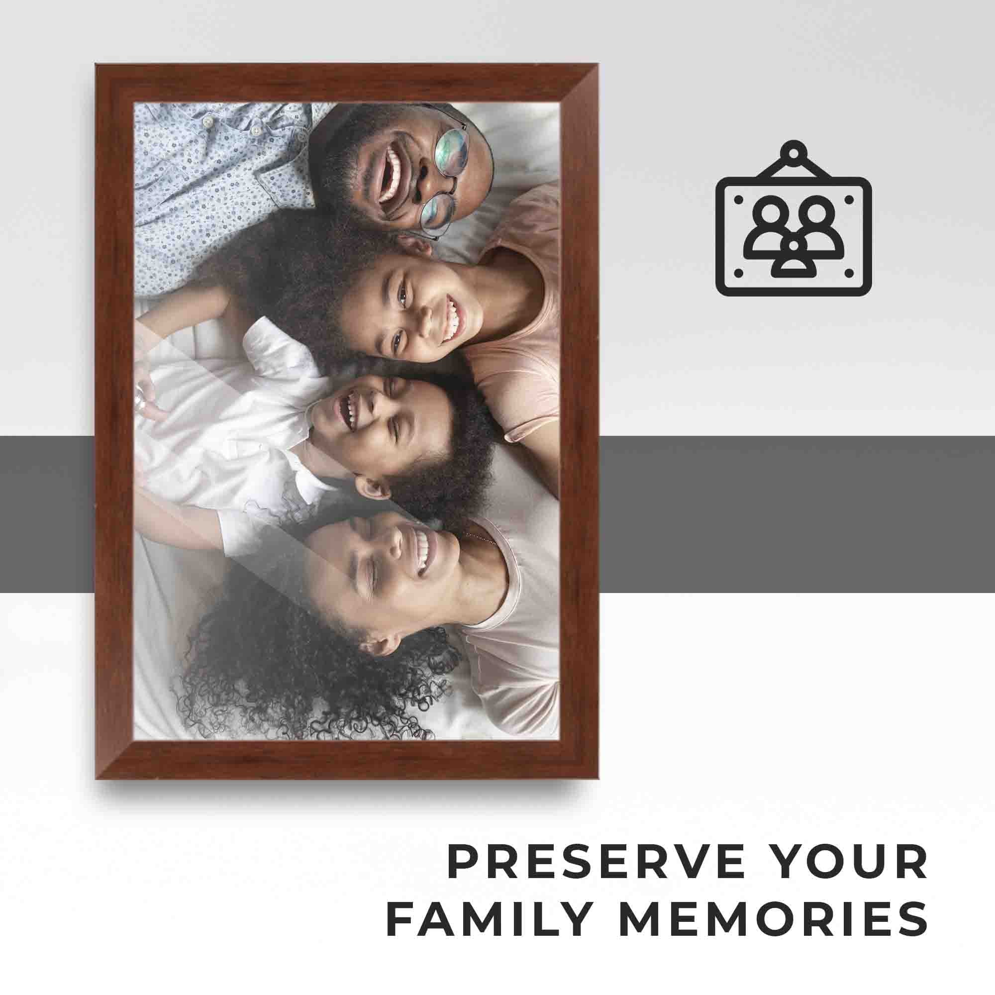 40x28 Bronze Brown Real Wood Picture Frame Width 1.25 inches | Interior Frame Depth 0.75 inches |